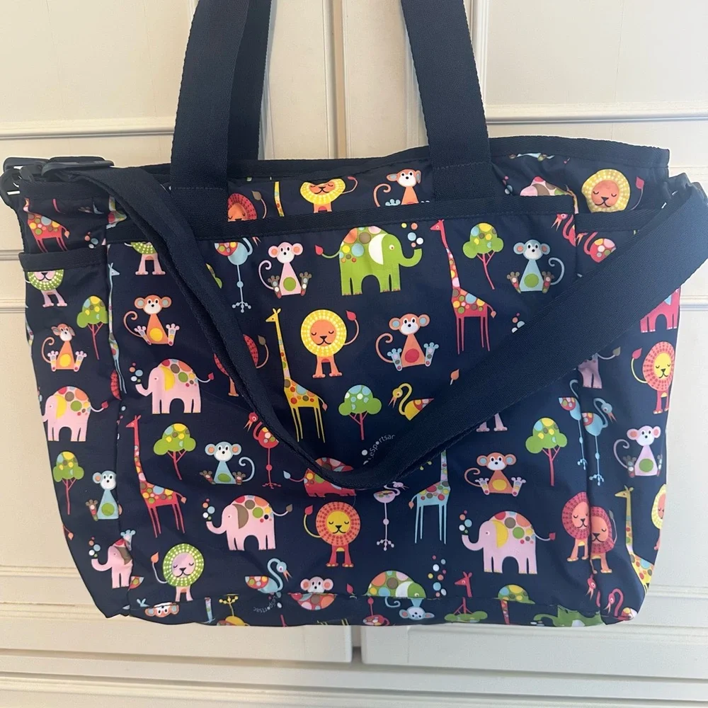 LeSportsac Zoo Cute Ryan Baby Diaper Convertible Tote Bag